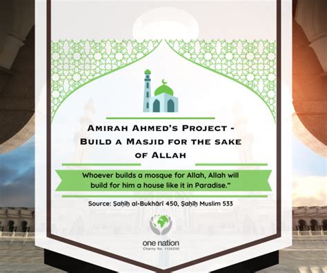 Build a Masjid for the Sake of Allah .